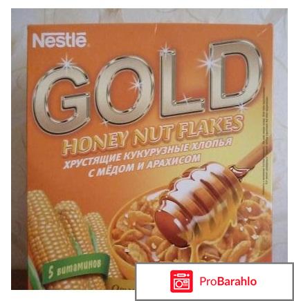 Кукурузные хлопья с медом и орехами хрустящие Nestle Gold Honey Nut Flakes 