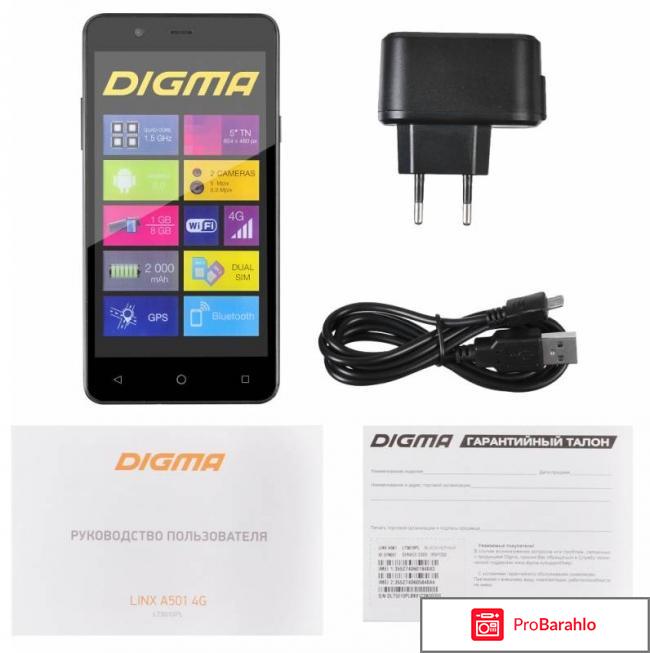 Digma Linx A501 4G, Black обман