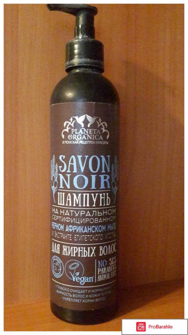 Шампунь для жирных волос Savon Noir 