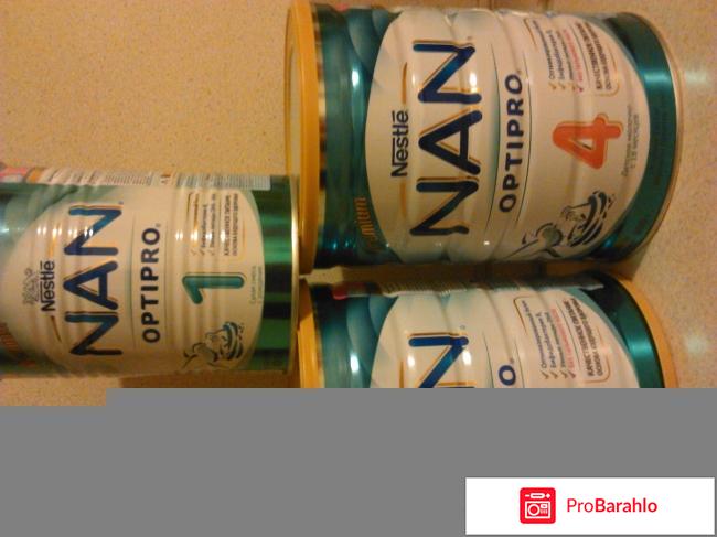 NAN 1, 2, 3, 4 - детская адаптированная сухая молочная смесь Nestle отрицательные отзывы