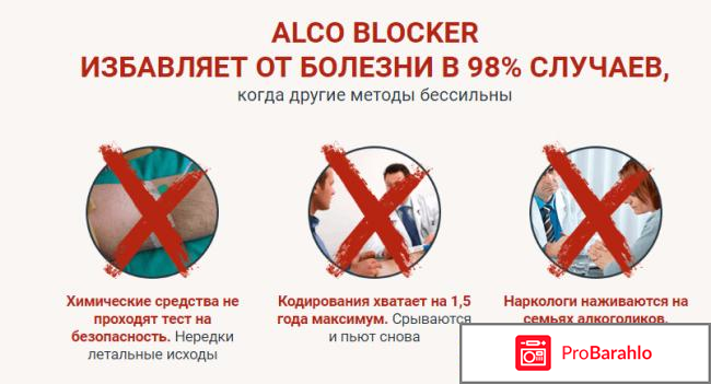 Алко Блокер (Alco Blocker) от алкогольной зависимости отрицательные отзывы
